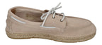 ESPADRIJ L'ORIGINALE Herren Espadrilles - NAVIRE VELOUR MEN - beige x white laces