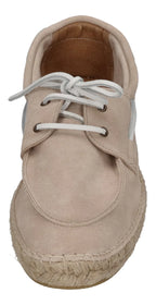 ESPADRIJ L'ORIGINALE Herren Espadrilles - NAVIRE VELOUR MEN - beige x white laces