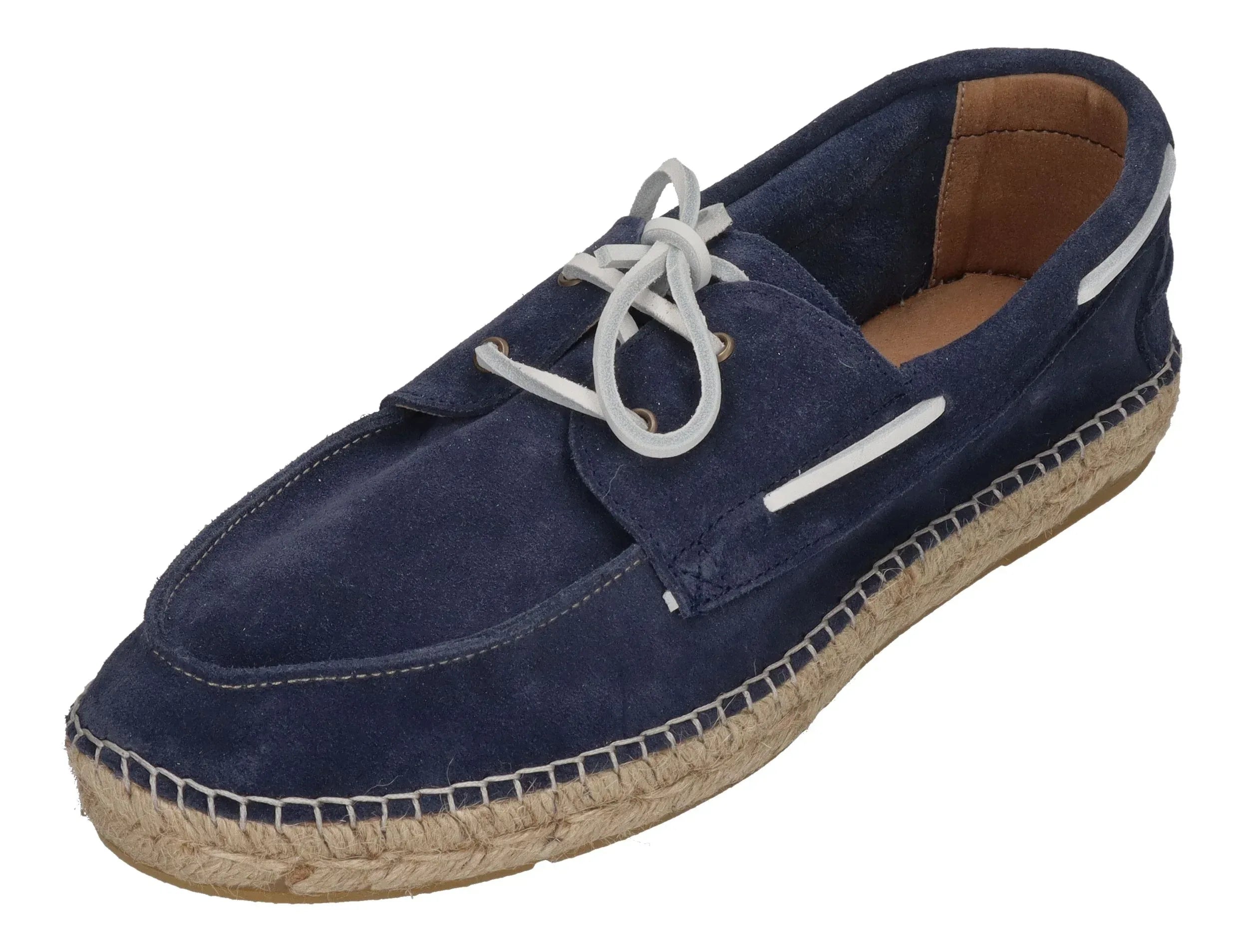 ESPADRIJ L'ORIGINALE Herren Espadrilles - NAVIRE VELOUR MEN - marine x white laces