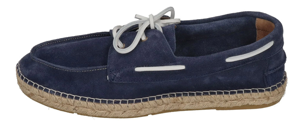 ESPADRIJ L'ORIGINALE Herren Espadrilles - NAVIRE VELOUR MEN - marine x white laces