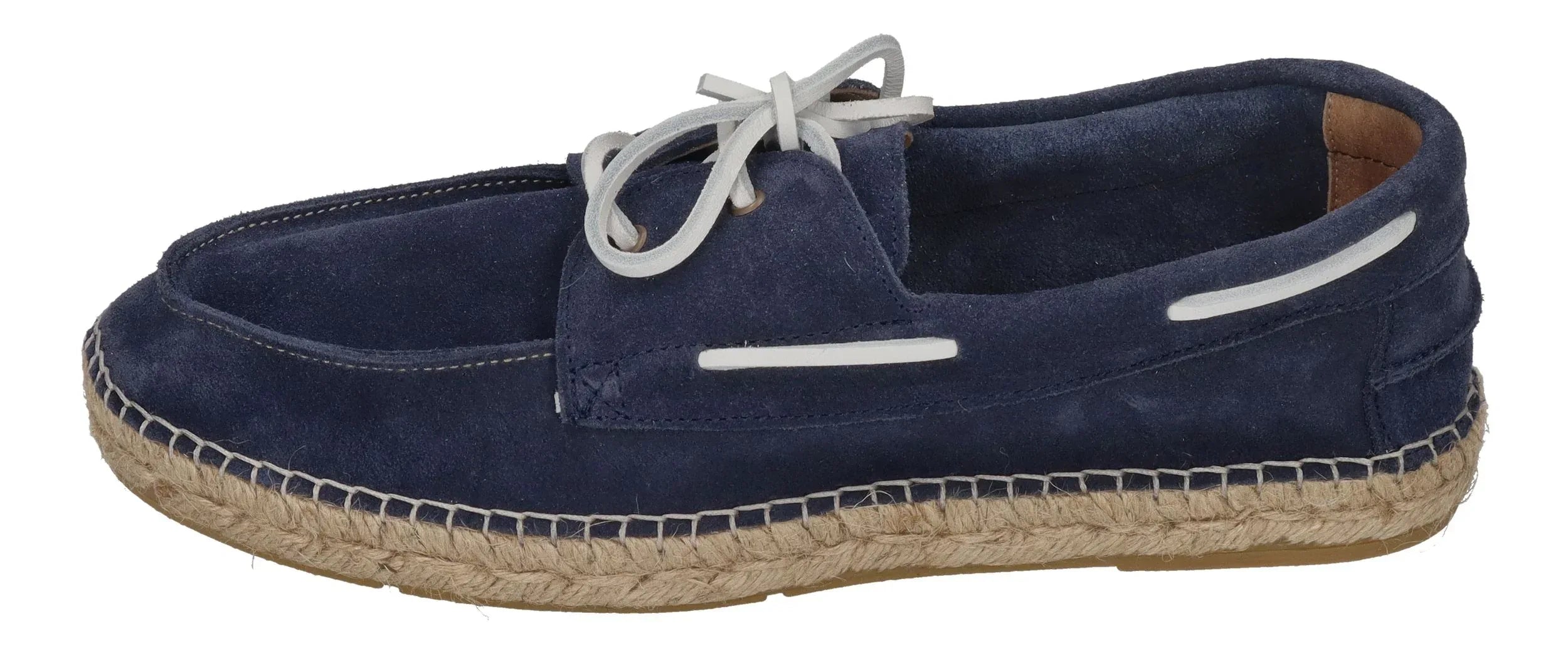 ESPADRIJ L'ORIGINALE Herren Espadrilles - NAVIRE VELOUR MEN - marine x white laces