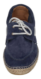 ESPADRIJ L'ORIGINALE Herren Espadrilles - NAVIRE VELOUR MEN - marine x white laces