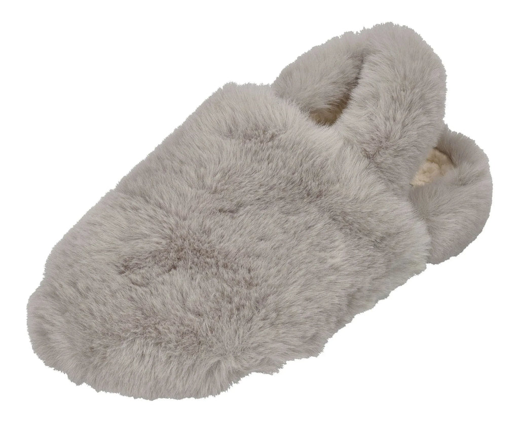 ESPADRIJ L'ORIGINALE Damen Hausschuhe ELASTIQUE FURRY gris