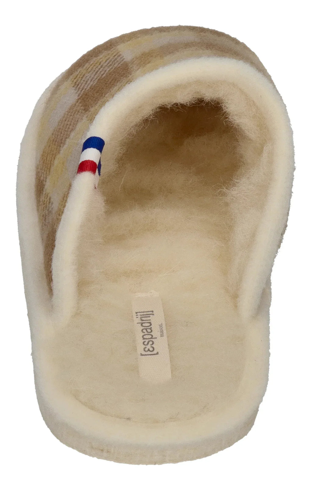 ESPADRIJ L'ORIGINALE Damen Hausschuhe CHAUSSON WOOLCHECK jaune check small