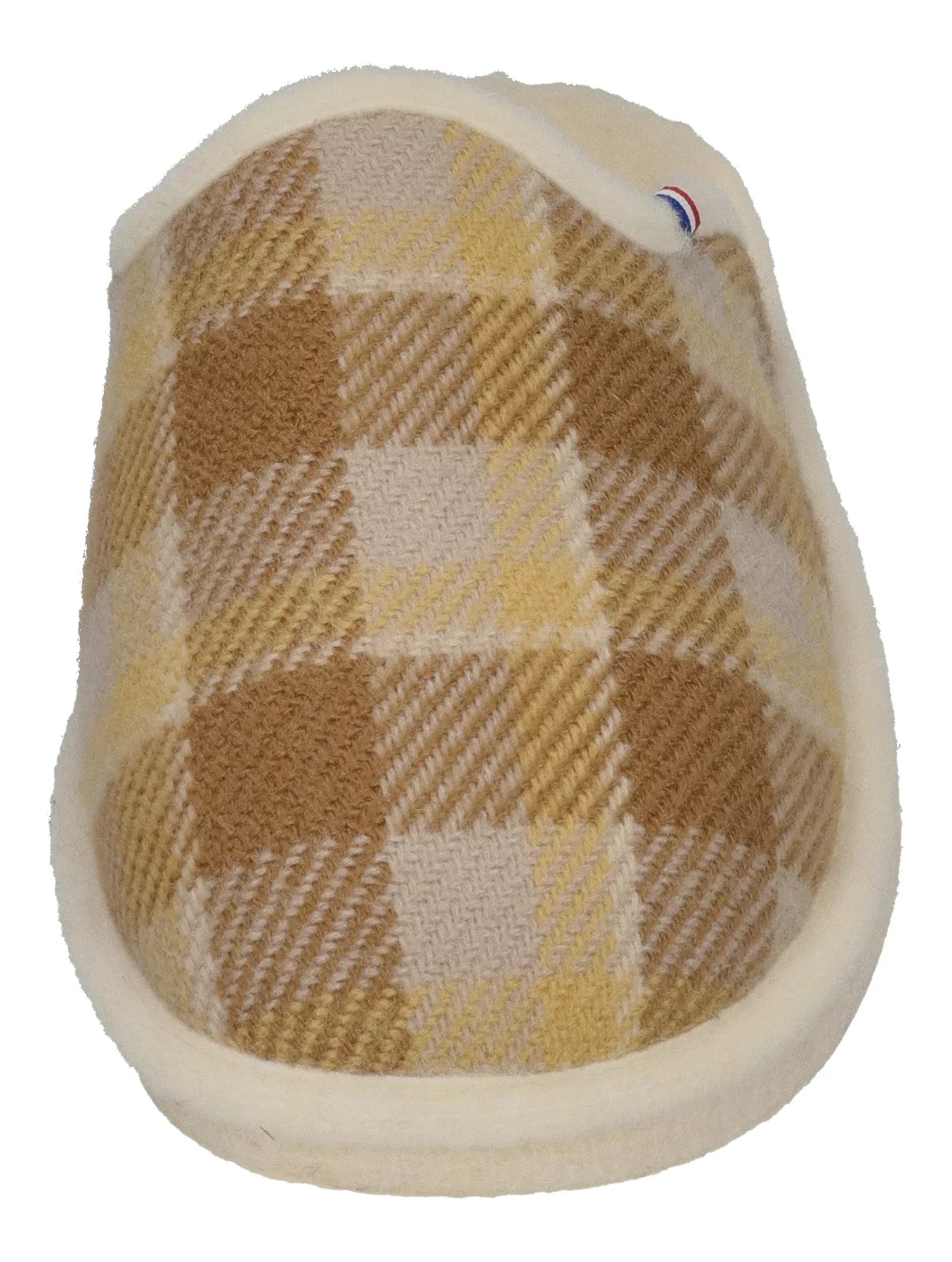 ESPADRIJ L'ORIGINALE Damen Hausschuhe CHAUSSON WOOLCHECK jaune check small