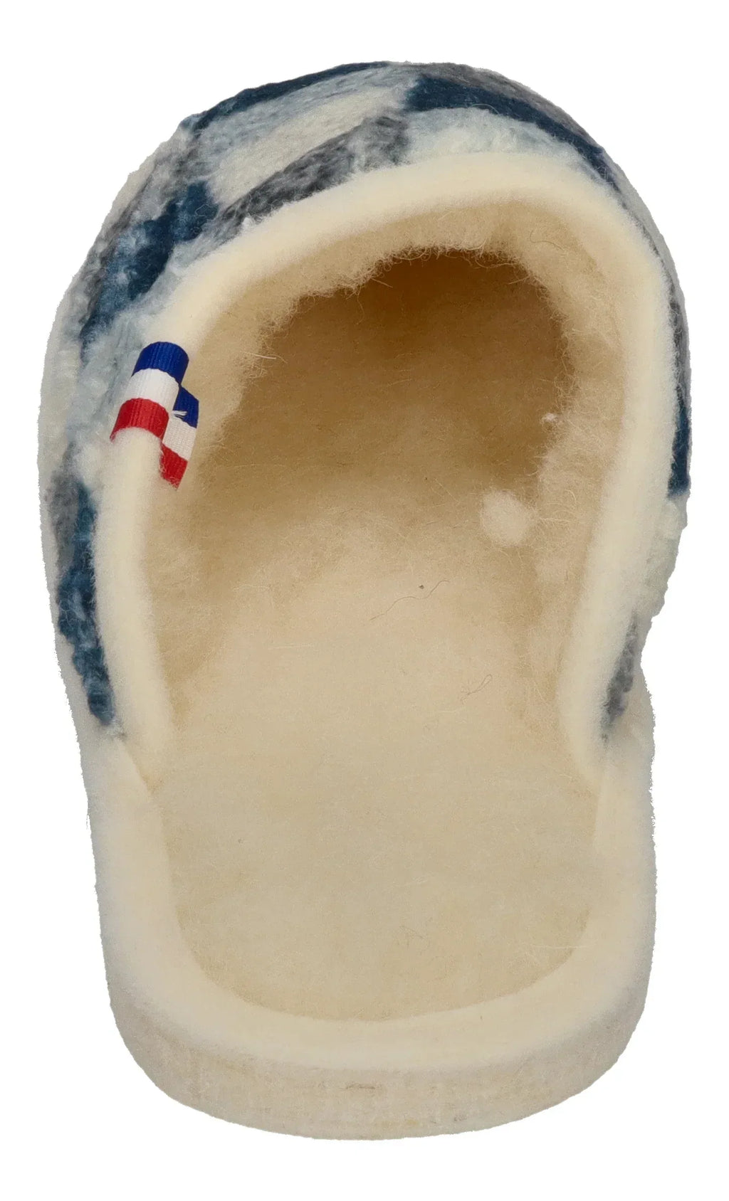 ESPADRIJ L'ORIGINALE Damen Hausschuhe CHAUSSON WOOLCHECK marine check big