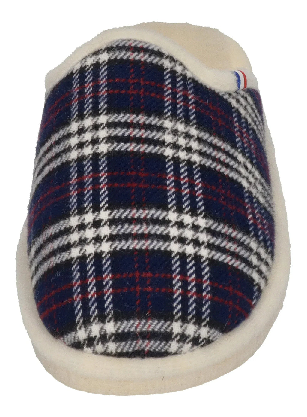 ESPADRIJ L'ORIGINALE Damen Hausschuhe CHAUSSON WOOLCHECK marine check small
