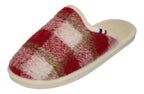 ESPADRIJ L'ORIGINALE Damen Hausschuhe CHAUSSON WOOLCHECK rouge check big