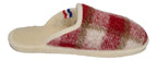 ESPADRIJ L'ORIGINALE Damen Hausschuhe CHAUSSON WOOLCHECK rouge check big