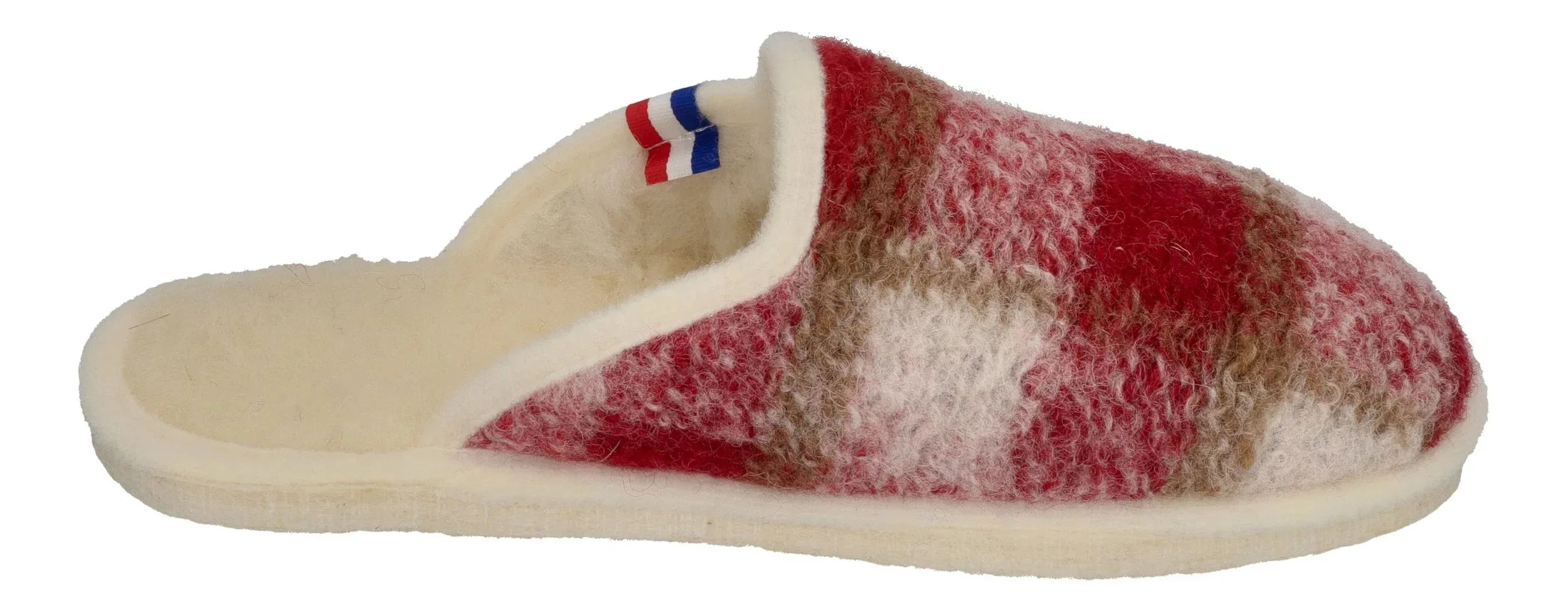 ESPADRIJ L'ORIGINALE Damen Hausschuhe CHAUSSON WOOLCHECK rouge check big