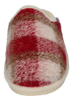 ESPADRIJ L'ORIGINALE Damen Hausschuhe CHAUSSON WOOLCHECK rouge check big