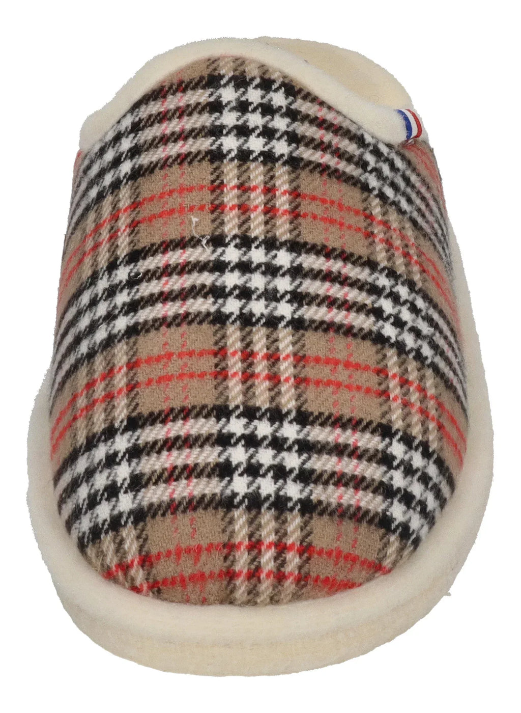 ESPADRIJ L'ORIGINALE Damen Hausschuhe CHAUSSON WOOLCHECK sable check small