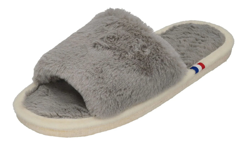 ESPADRIJ L'ORIGINALE Damen  Hausschuhe - PLAGE FLUFFY - gris
