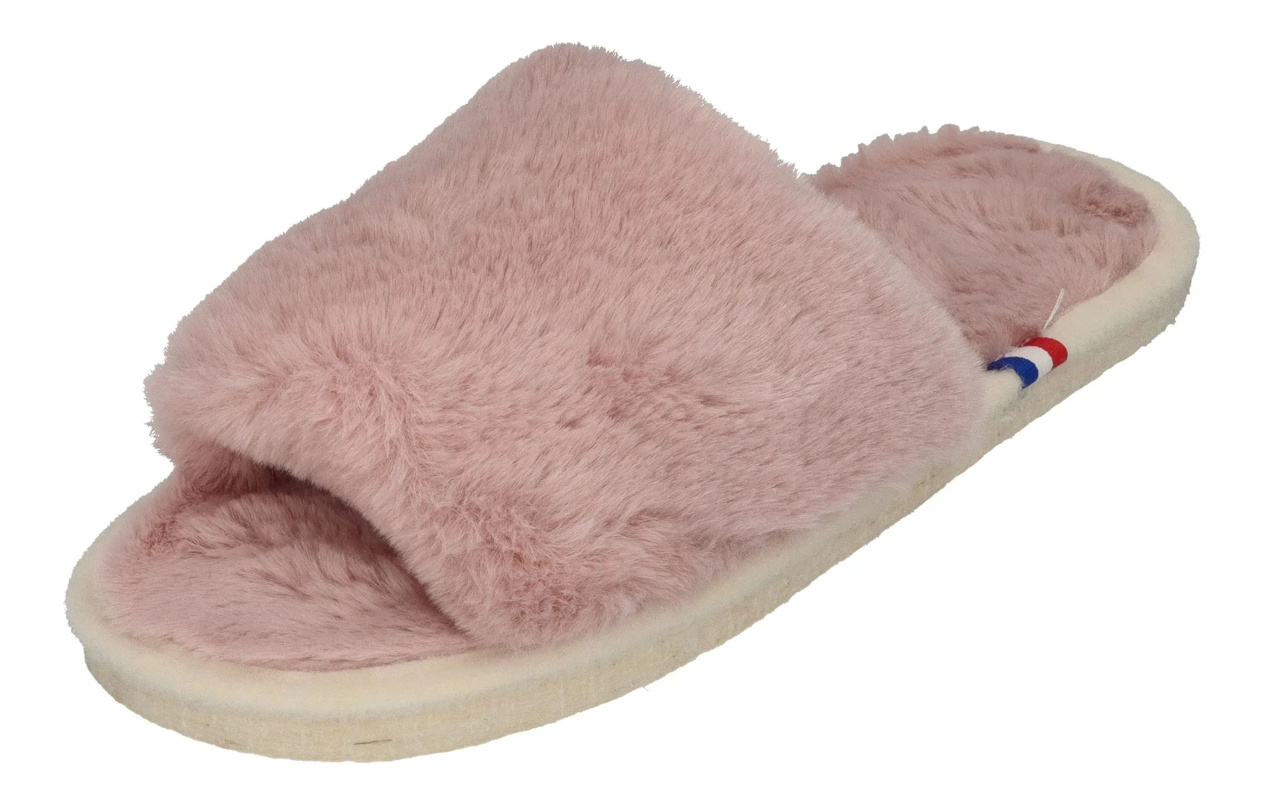 ESPADRIJ L'ORIGINALE Damen Hausschuhe - PLAGE FLUFFY - rose