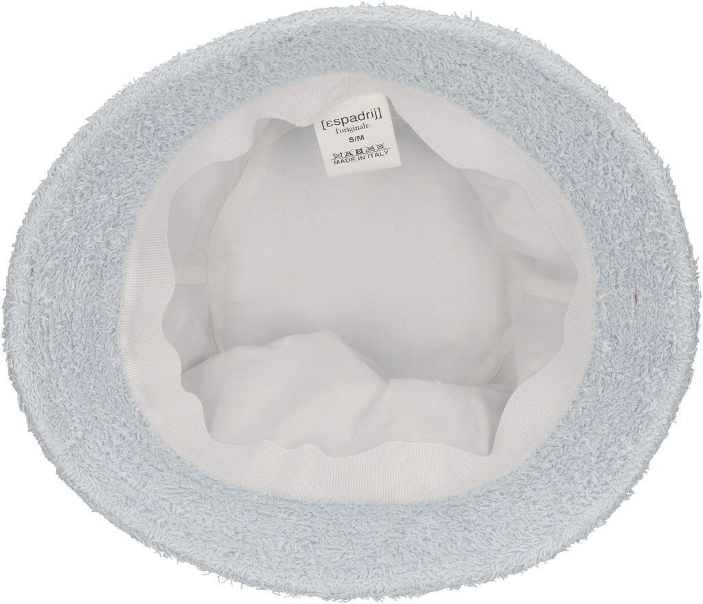 ESPADRIJ L'ORIGINALE Hut BUCKET HAT FROTTÉE 90 - bleu clair