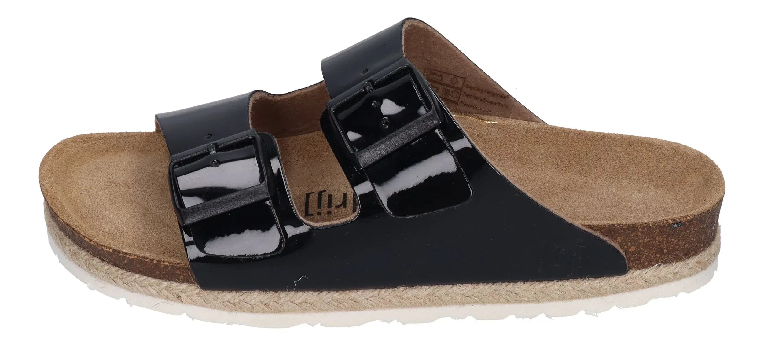 ESPADRIJ L'ORIGINALE Damen Pantolette - AMI GLOSSY - noir