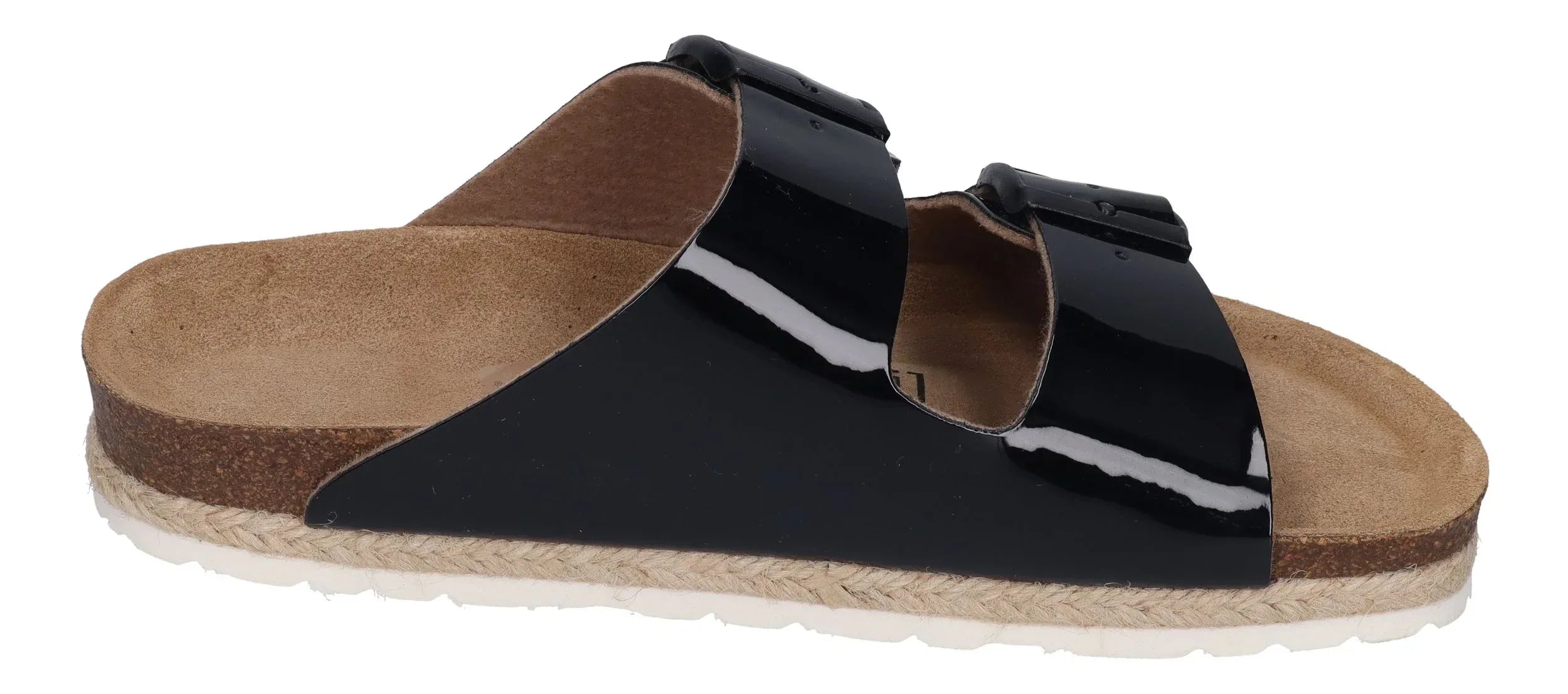 ESPADRIJ L'ORIGINALE Damen Pantolette - AMI GLOSSY - noir