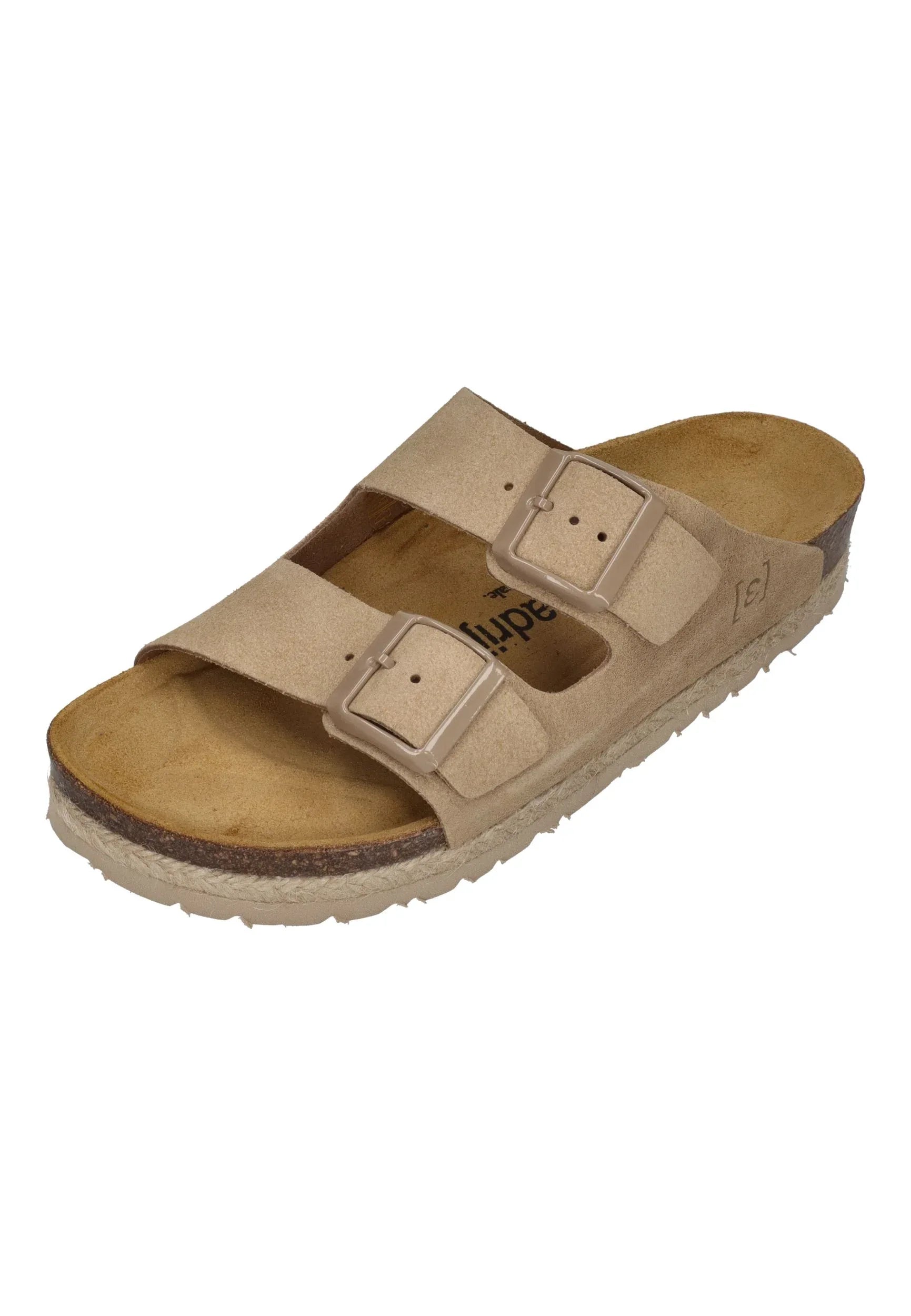 ESPADRIJ L'ORIGINALE Damen Pantolette - AMI VELOUR 2.0 - beige