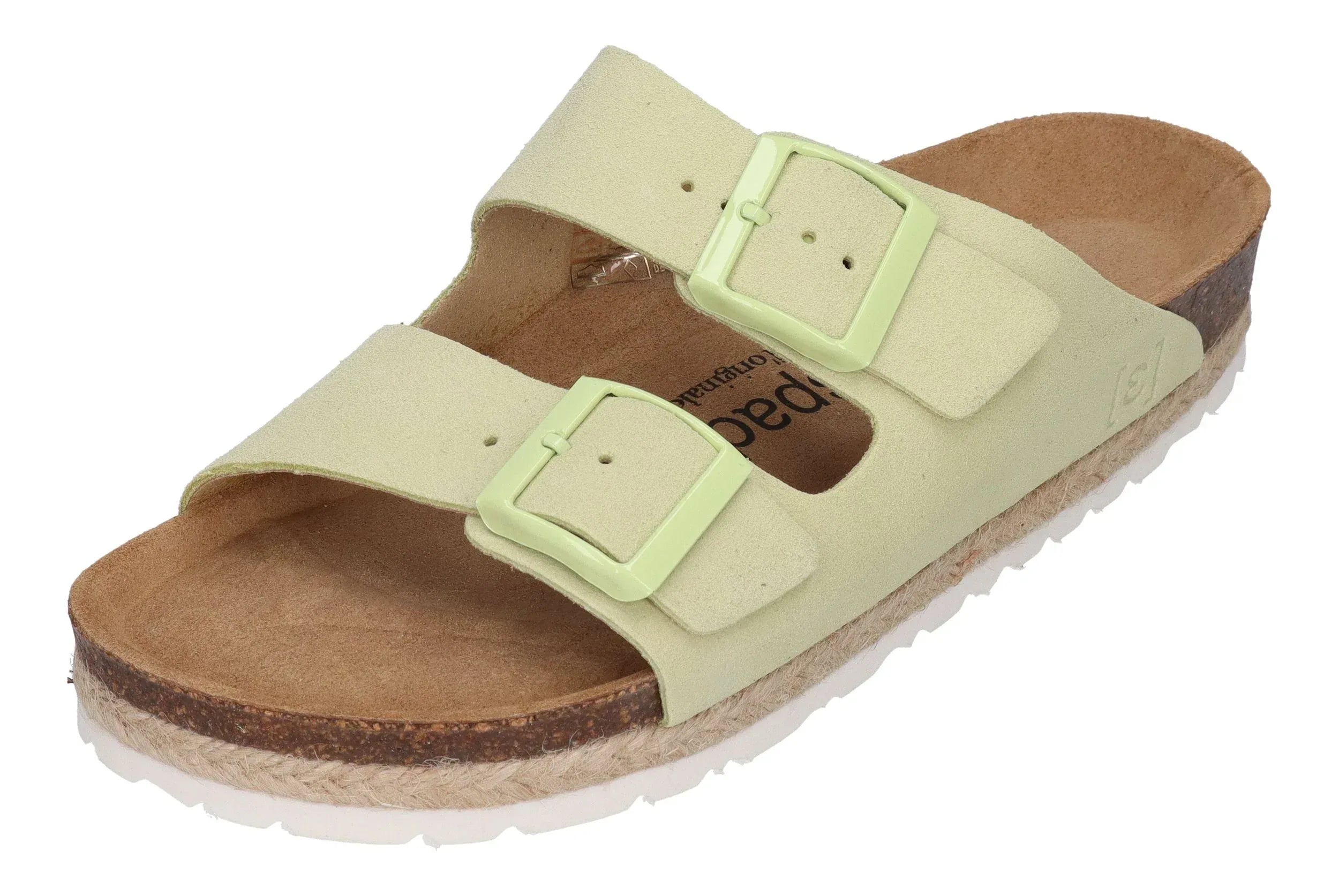 ESPADRIJ L'ORIGINALE Damen Pantolette - AMI VELOUR - vert clair