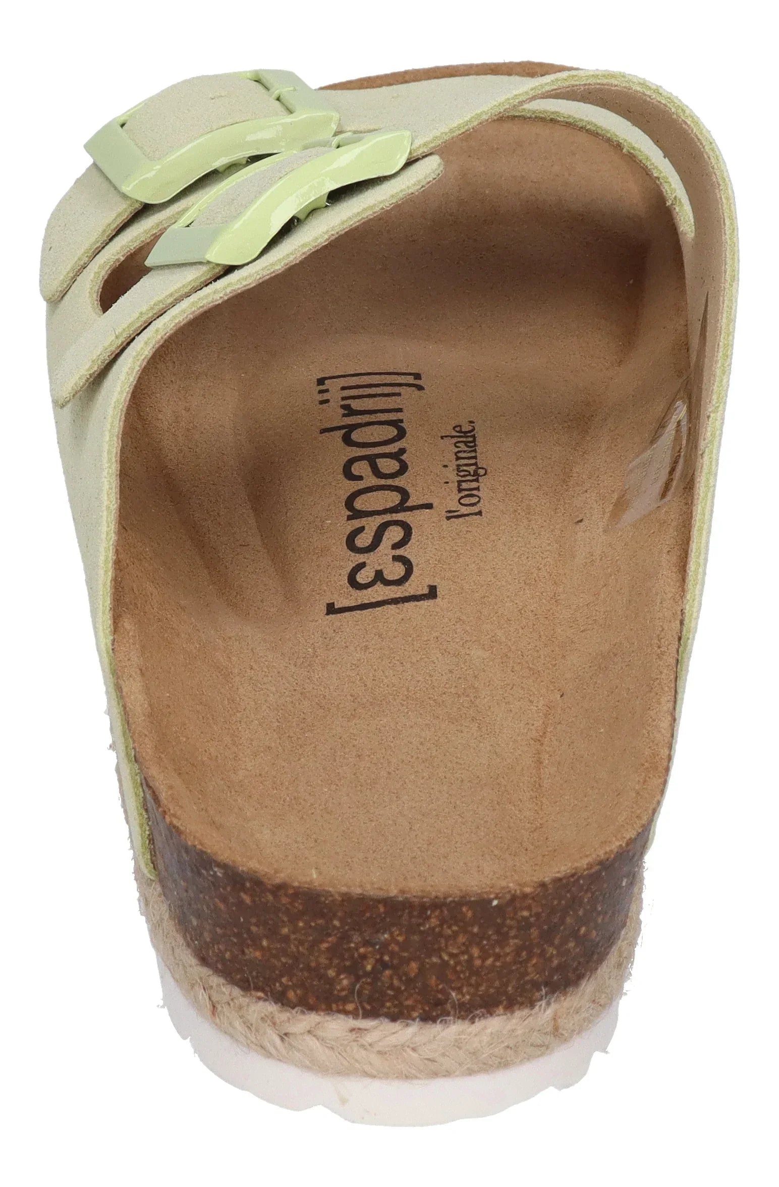 ESPADRIJ L'ORIGINALE Damen Pantolette - AMI VELOUR - vert clair