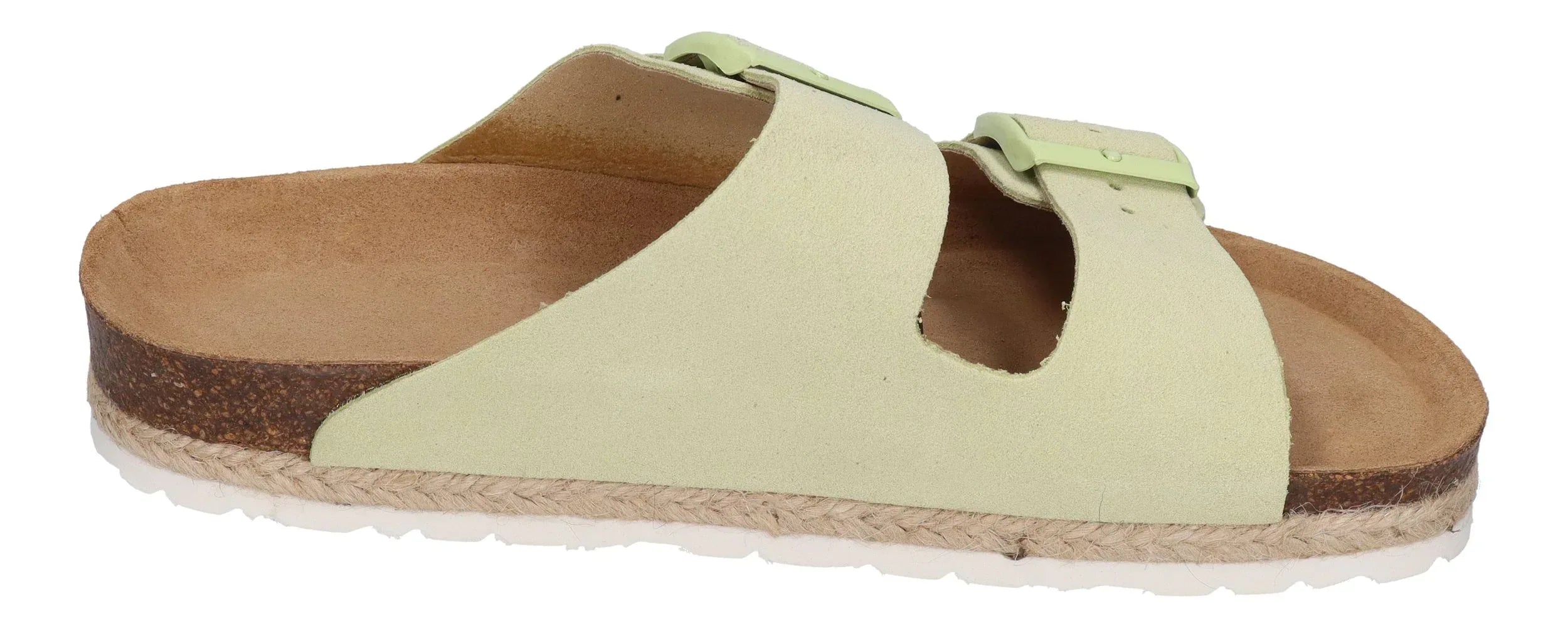 ESPADRIJ L'ORIGINALE Damen Pantolette - AMI VELOUR - vert clair