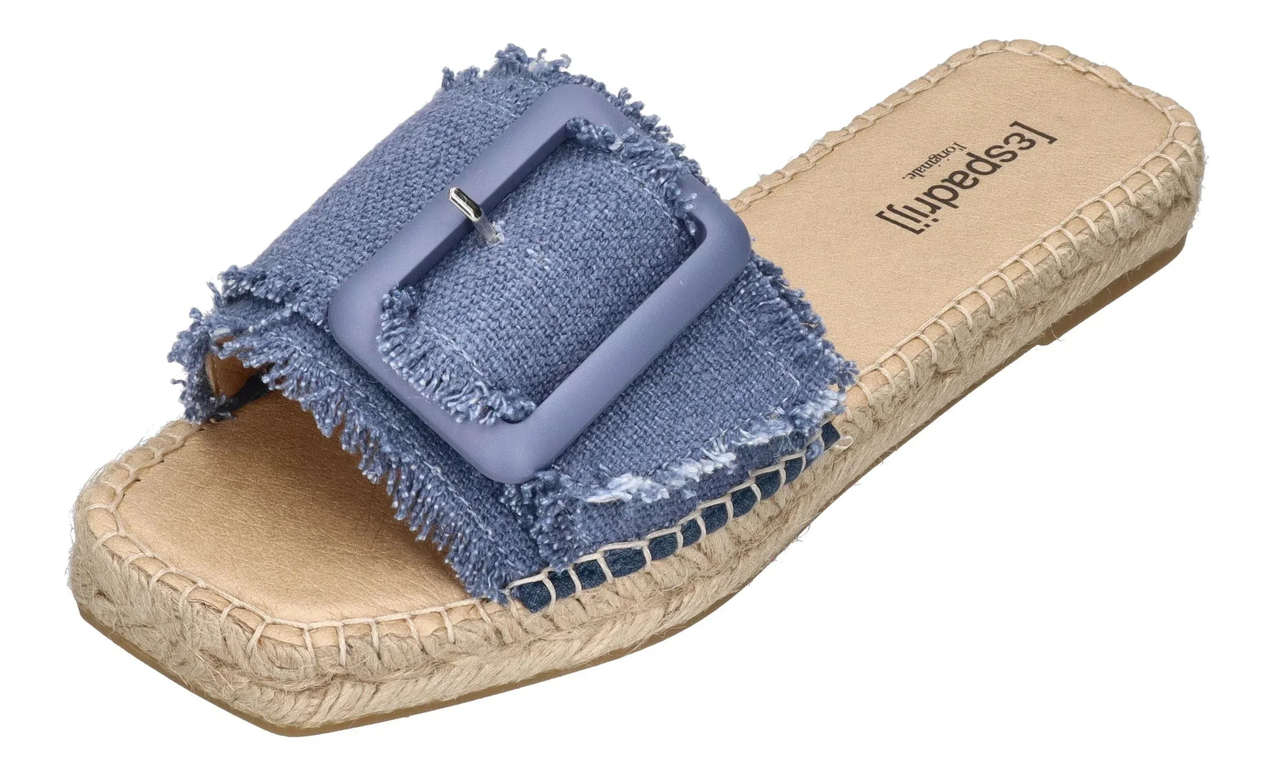 ESPADRIJ L'ORIGINALE Damen Pantolette BELFORT LINEN dusty blue