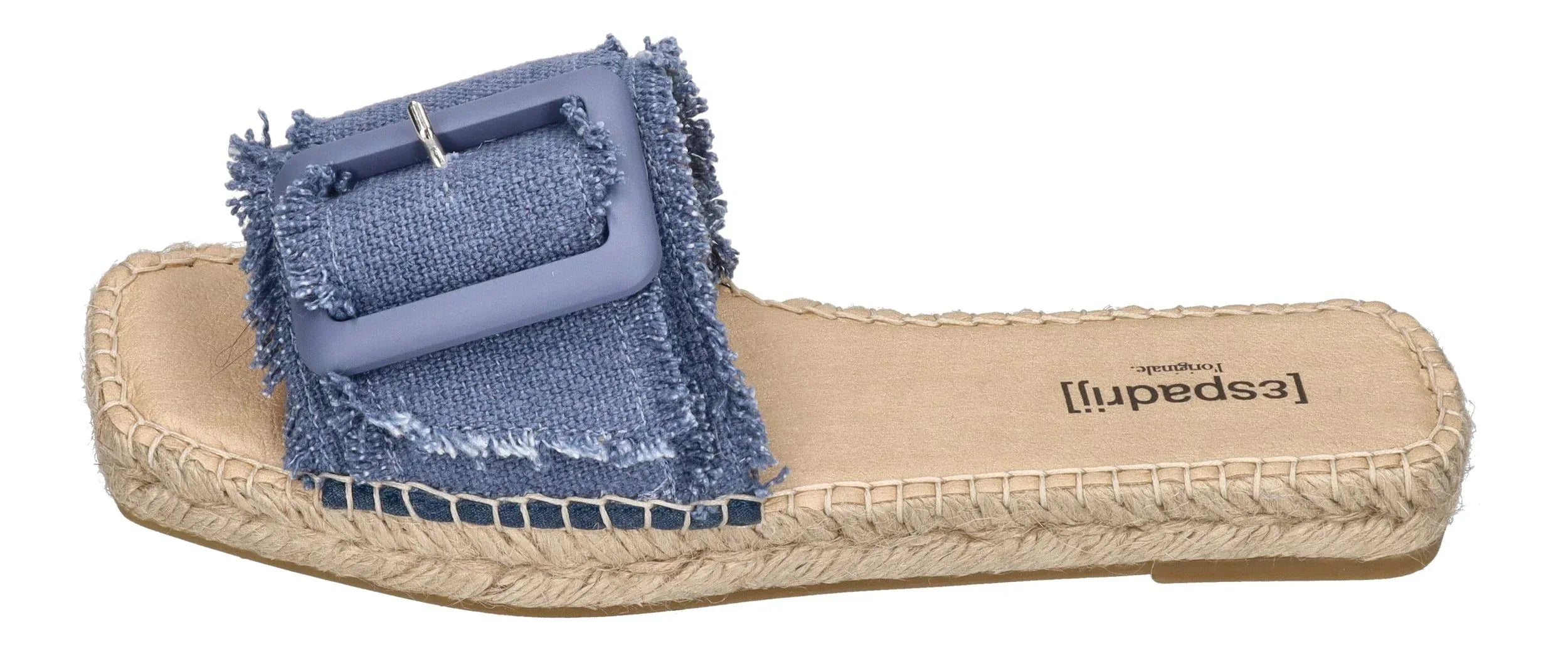 ESPADRIJ L'ORIGINALE Damen Pantolette BELFORT LINEN dusty blue