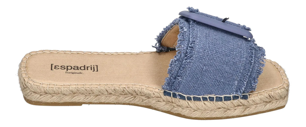 ESPADRIJ L'ORIGINALE Damen Pantolette BELFORT LINEN dusty blue
