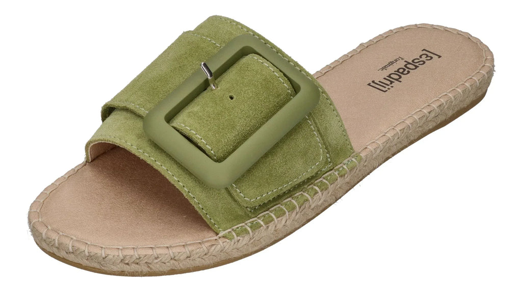 ESPADRIJ L'ORIGINALE Damen Pantolette - BELFORT MONO - vert clair
