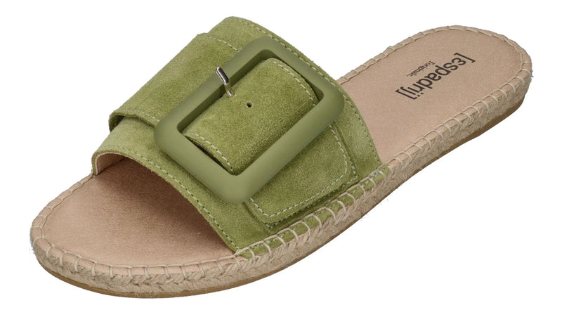 ESPADRIJ L'ORIGINALE Damen Pantolette - BELFORT MONO - vert clair