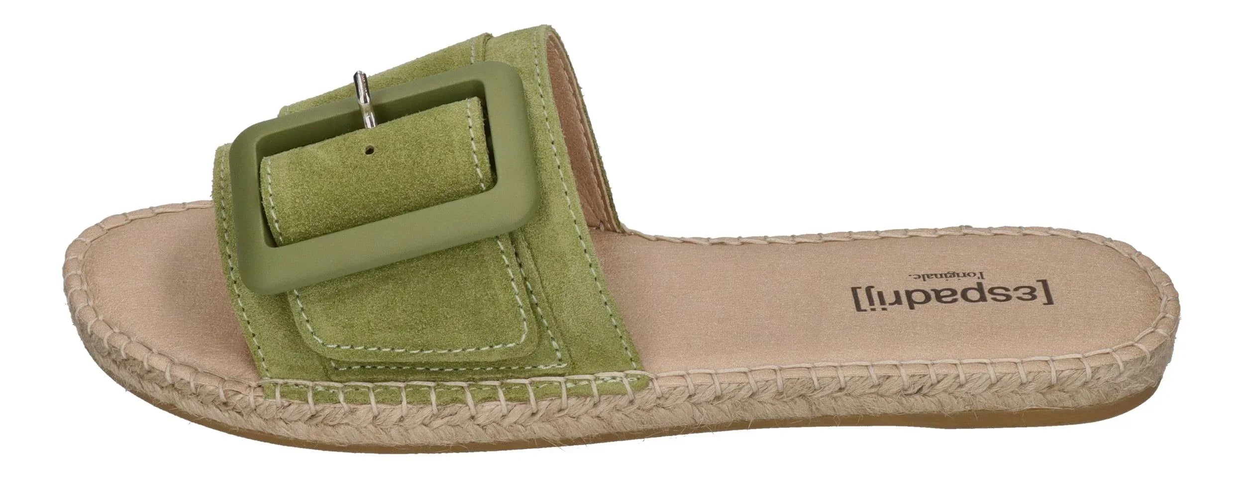 ESPADRIJ L'ORIGINALE Damen Pantolette - BELFORT MONO - vert clair