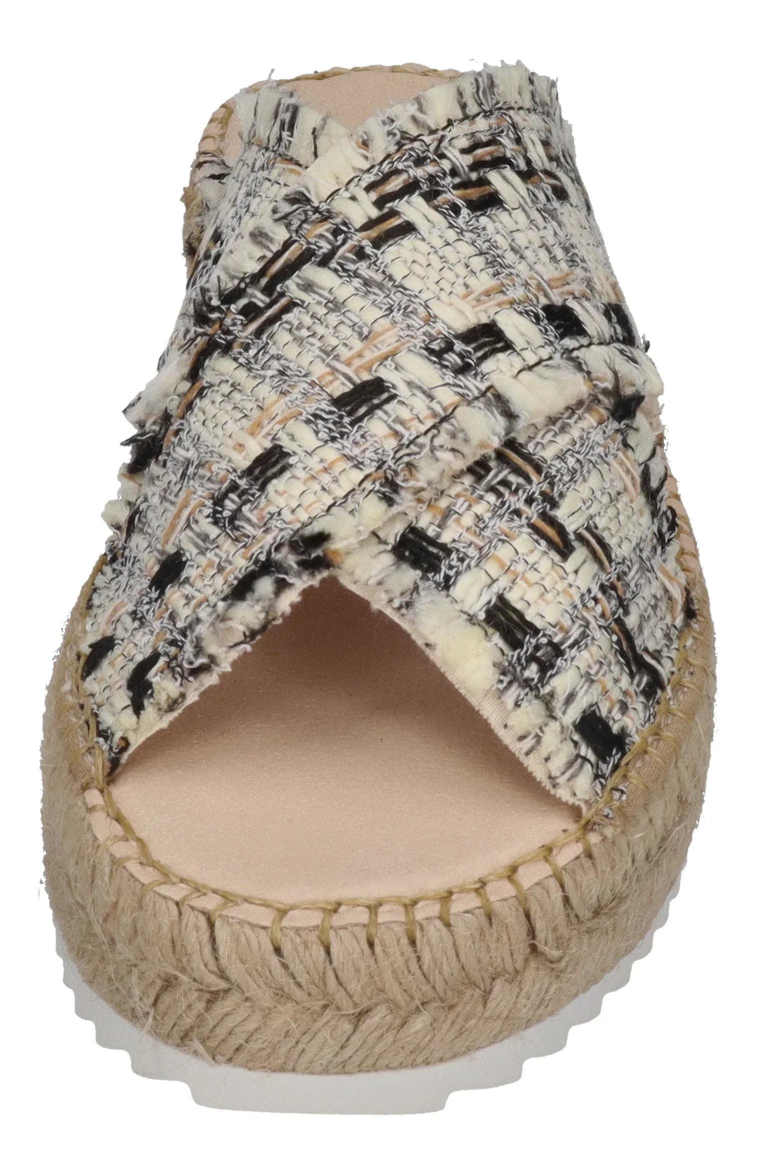ESPADRIJ L'ORIGINALE Damen Pantolette - CROISETTE TWEED - noir