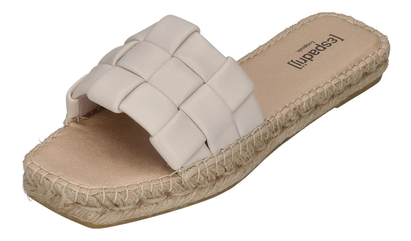 ESPADRIJ L'ORIGINALE Damen Pantolette - CARRE CHECK - nature