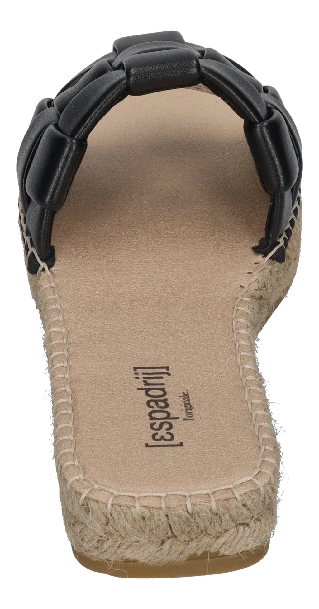 ESPADRIJ L'ORIGINALE Damen Pantolette - CARRE CHECK - noir