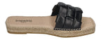 ESPADRIJ L'ORIGINALE Damen Pantolette - CARRE CHECK - noir