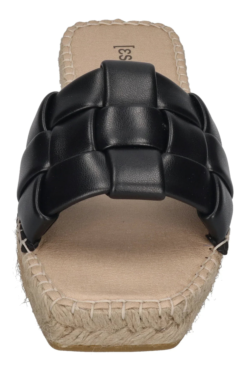 ESPADRIJ L'ORIGINALE Damen Pantolette - CARRE CHECK - noir