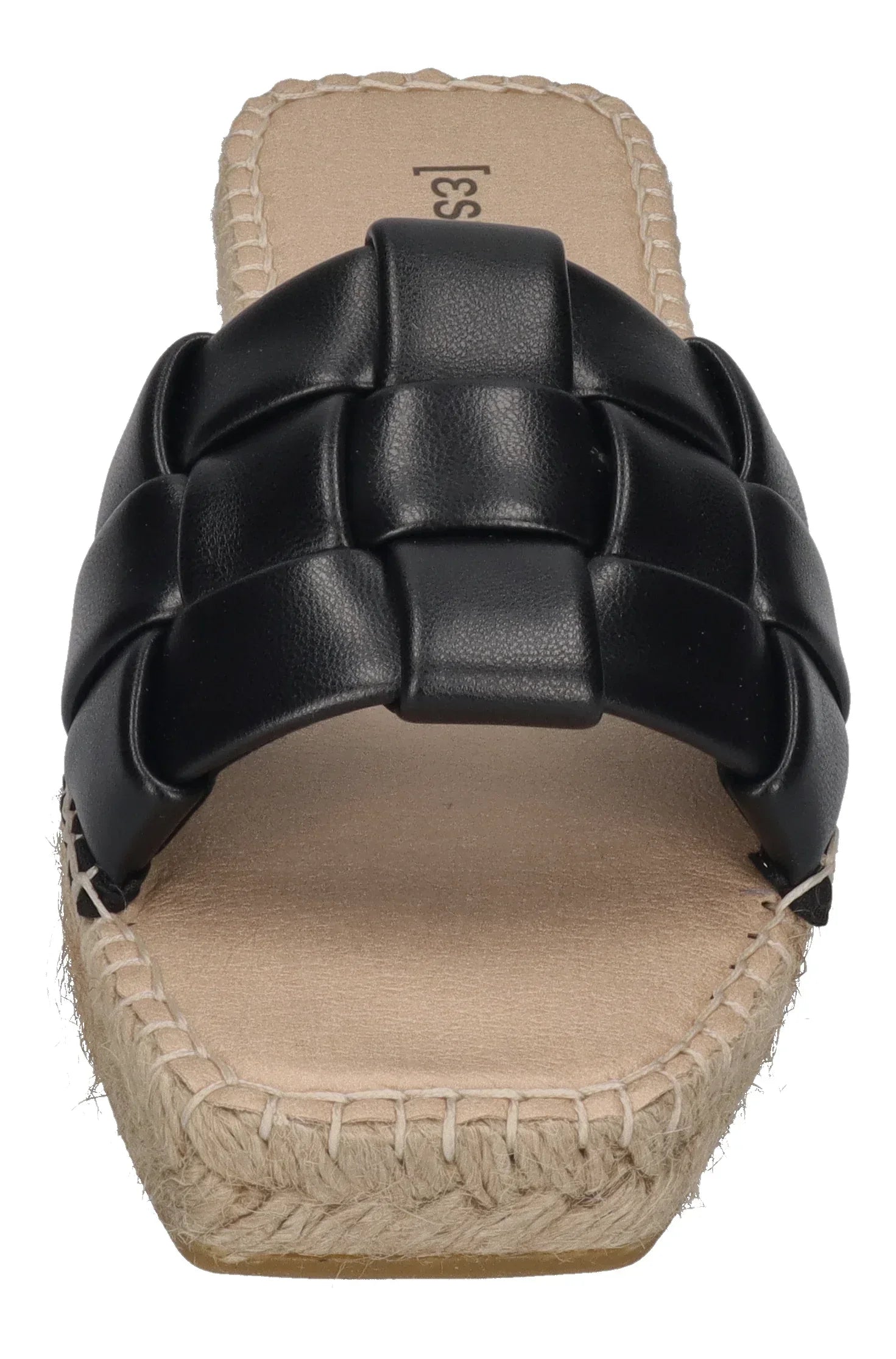 ESPADRIJ L'ORIGINALE Damen Pantolette - CARRE CHECK - noir