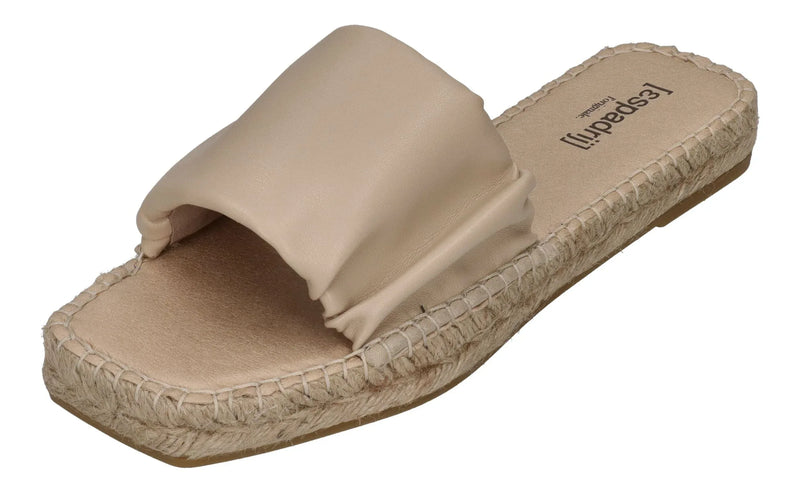 ESPADRIJ L'ORIGINALE Damen Pantolette - CARRE RUFFLE - beige