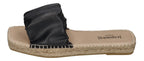 ESPADRIJ L'ORIGINALE Damen Pantolette - CARRE RUFFLE - noir
