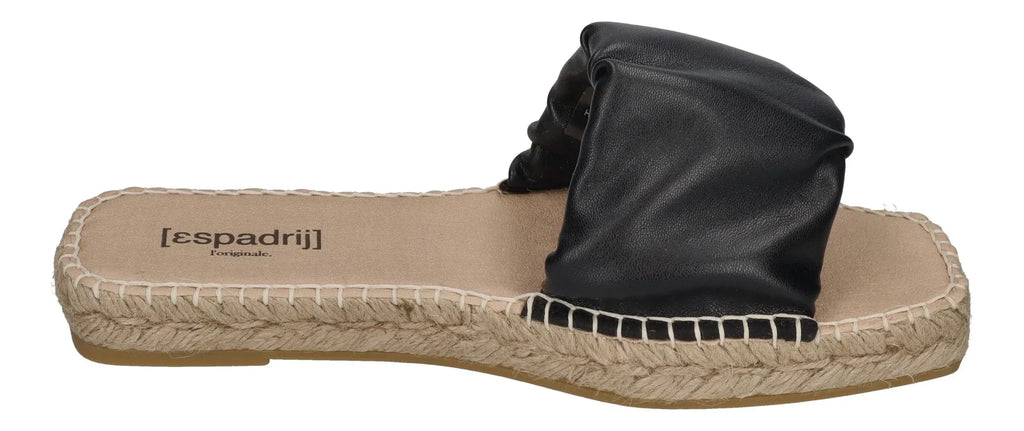 ESPADRIJ L'ORIGINALE Damen Pantolette - CARRE RUFFLE - noir