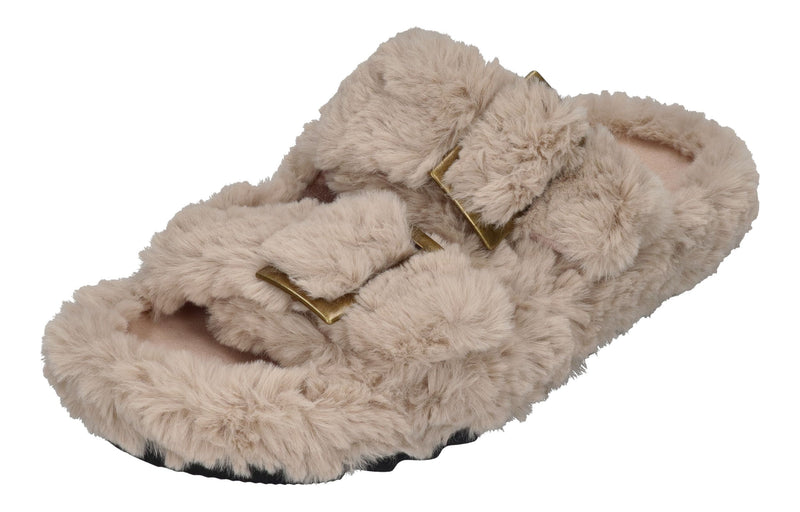ESPADRIJ L'ORIGINALE Damen Pantolette - CLAQUETTE FUZZY beige