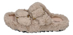 ESPADRIJ L'ORIGINALE Damen Pantolette - CLAQUETTE FUZZY beige