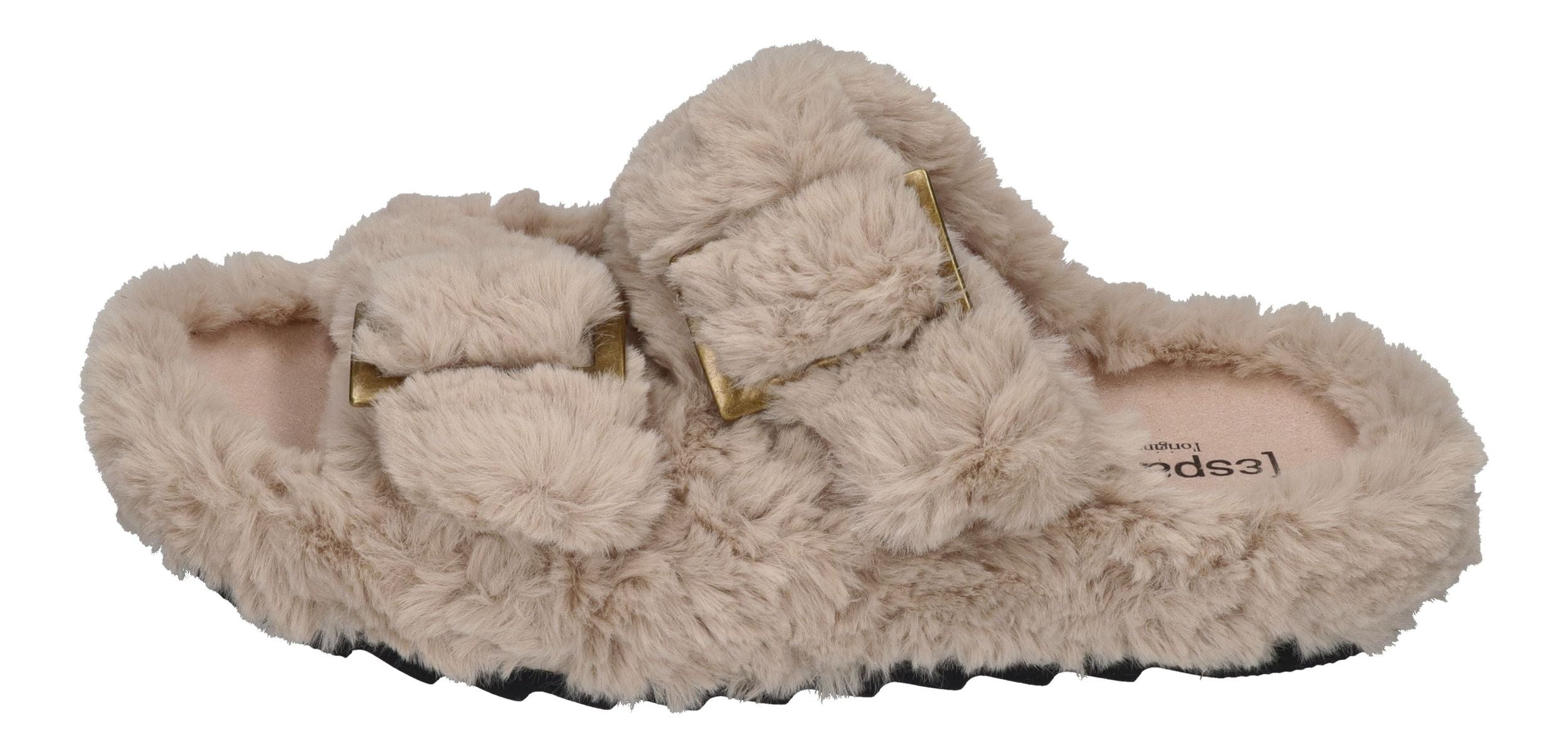 ESPADRIJ L'ORIGINALE Damen Pantolette - CLAQUETTE FUZZY beige