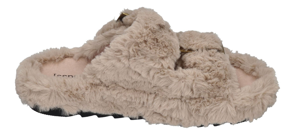 ESPADRIJ L'ORIGINALE Damen Pantolette - CLAQUETTE FUZZY beige