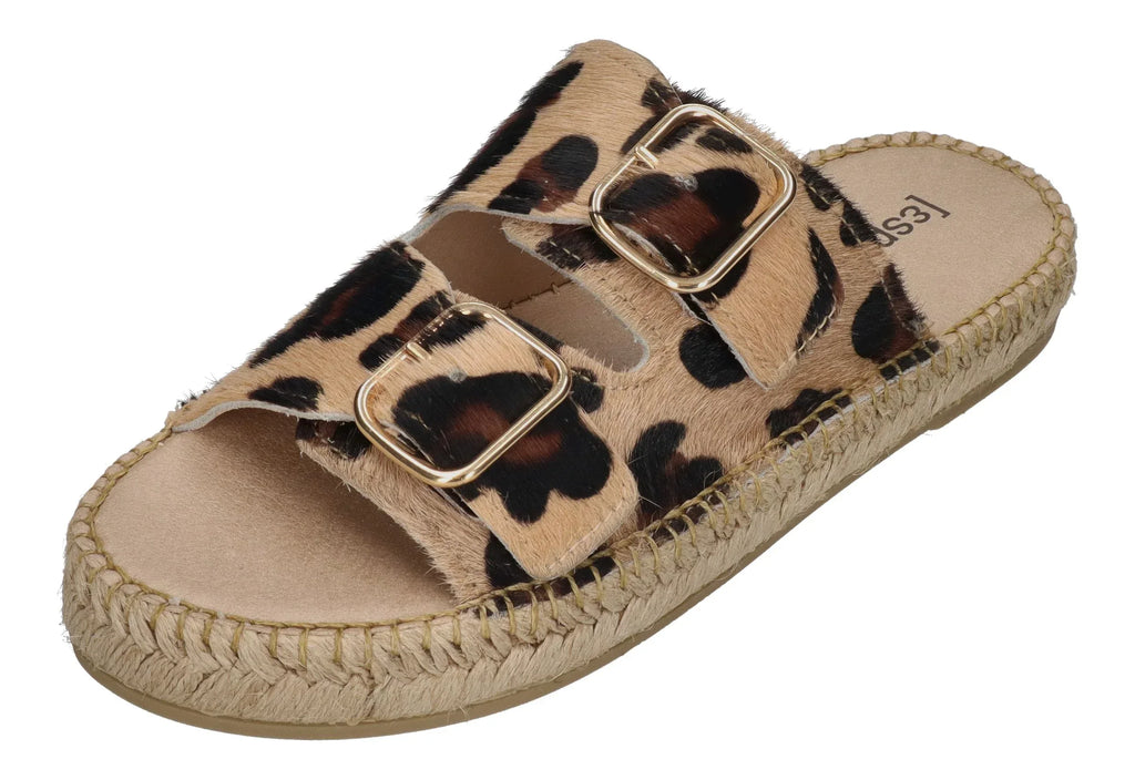 ESPADRIJ L'ORIGINALE Damen Pantolette CLAQUETTE LEO LN leopard