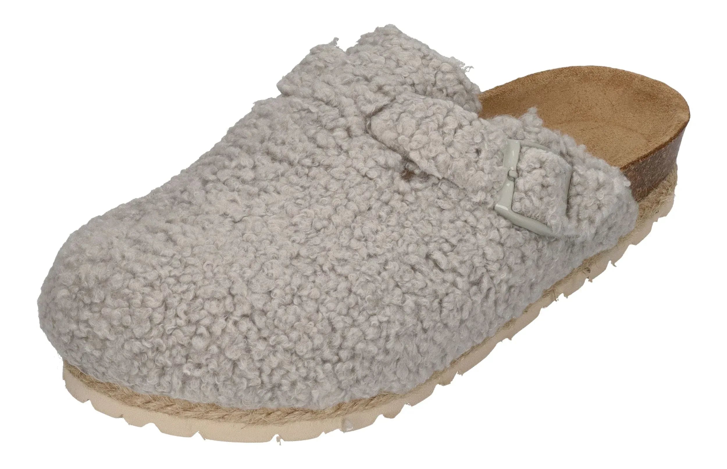 ESPADRIJ L'ORIGINALE Damen Pantoletten Clogs - CLOQ CURLY gris