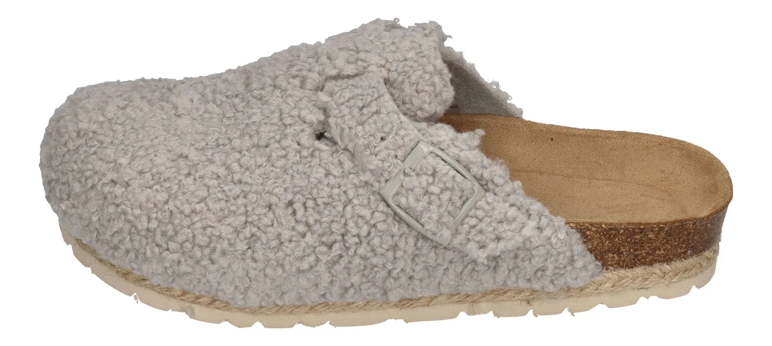 ESPADRIJ L'ORIGINALE Damen Pantoletten Clogs - CLOQ CURLY gris