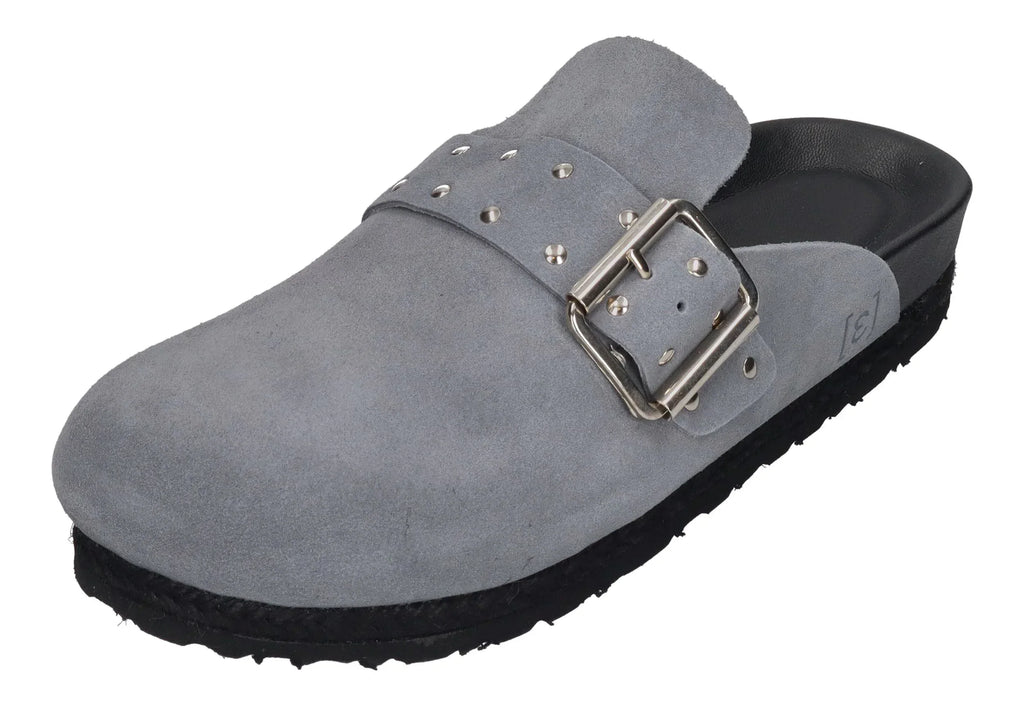 ESPADRIJ L'ORIGINALE Damen Pantoletten Clogs - CLOQ RIVET gris