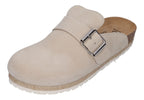 ESPADRIJ L'ORIGINALE Damen Pantoletten Clogs - CLOQ VELOUR BOUCLE - beige