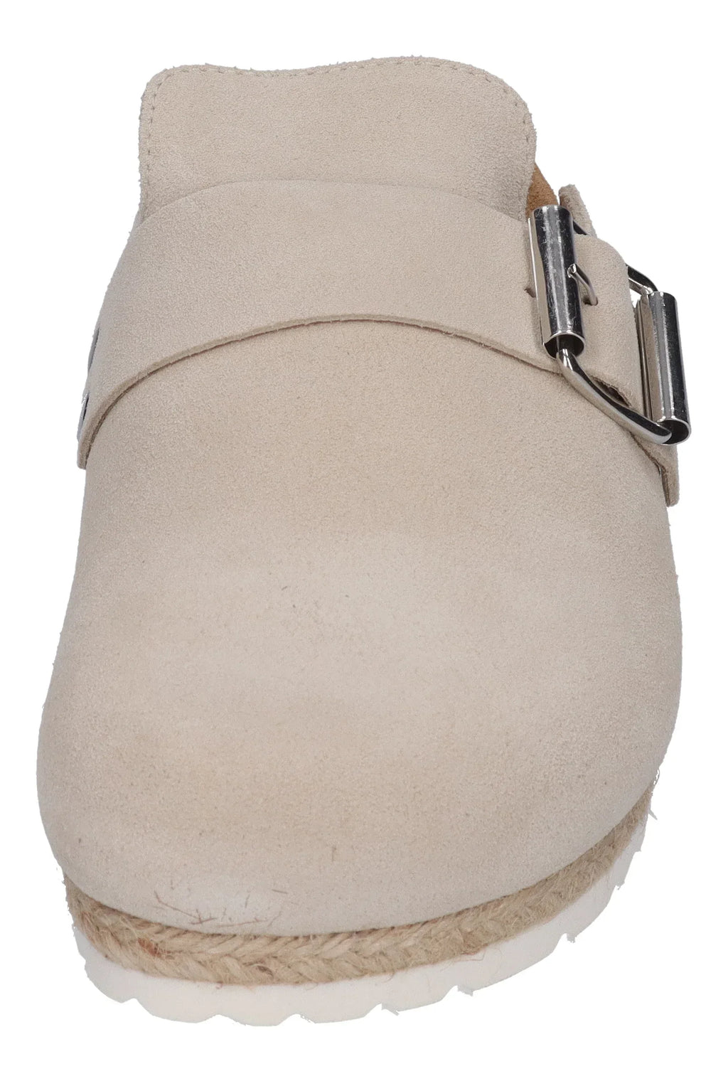 ESPADRIJ L'ORIGINALE Damen Pantoletten Clogs - CLOQ VELOUR BOUCLE - beige